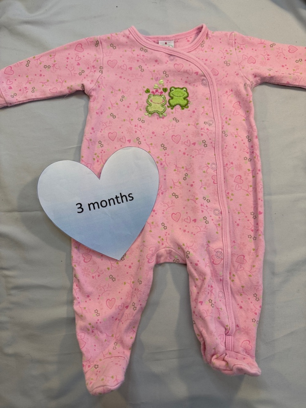 Pekkle - Adorable Pink Footie with Frog Design